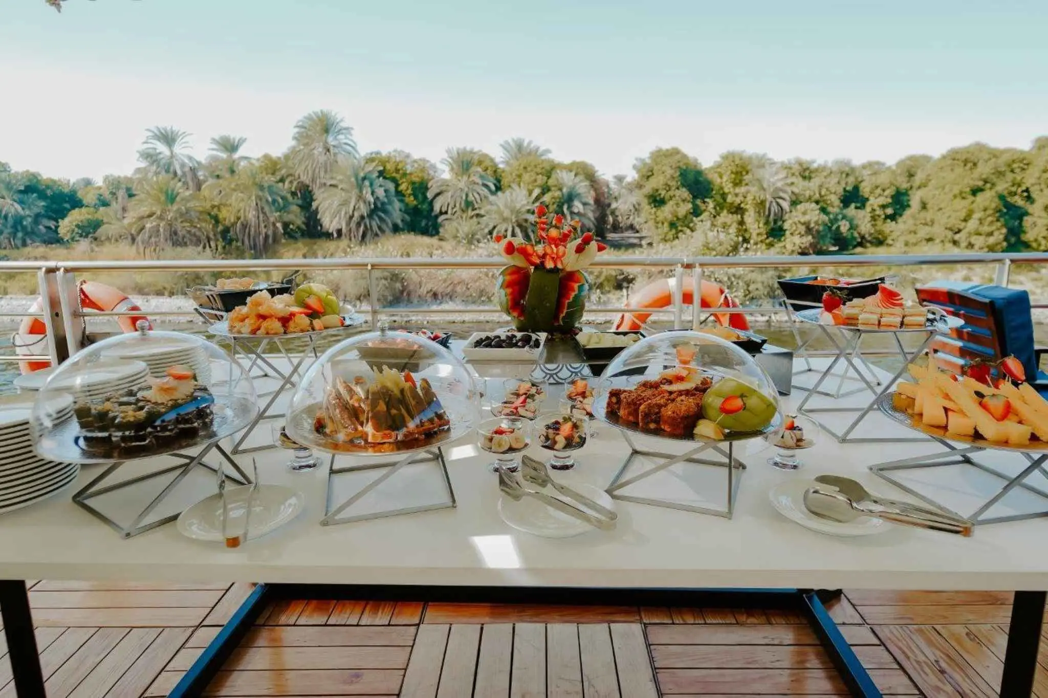 Sun deck of the MS Miriam Nile Cruise Nile cruise